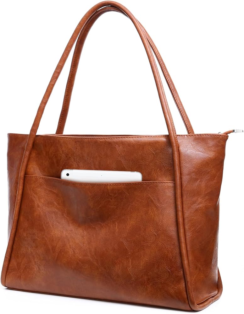 Large Tote Bag for Women, Leather Hobo Bags Shoulder Bag, Brown